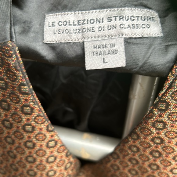 Men’s Le Collezioni Structure vest made in Italy,button closure (Cel) - Picture 2 of 3